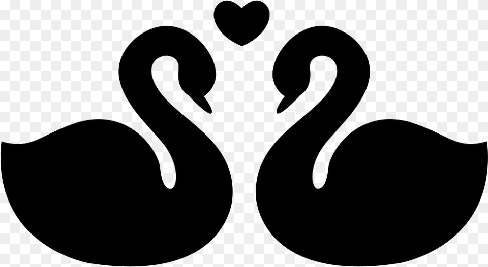 Swans Couple Fidelity Symbol Of Love Comments Desenho De Pato Preto E Branco, Stencil, Smoke Pipe, Silhouette Free Png