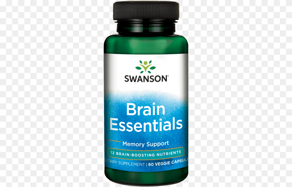 Swanson Brain Essentials 60 Veg Caps Astaxanthin Swanson, Herbal, Herbs, Plant, Bottle Free Transparent Png