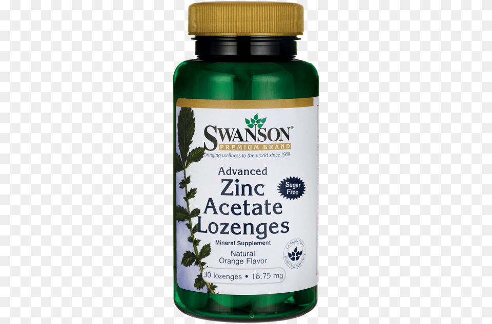 Swanson Premium Advanced Zinc Acetate Lozenges 18 Lozenges Zinc Acetate Lozenges, Herbal, Herbs, Plant, Astragalus Free Transparent Png
