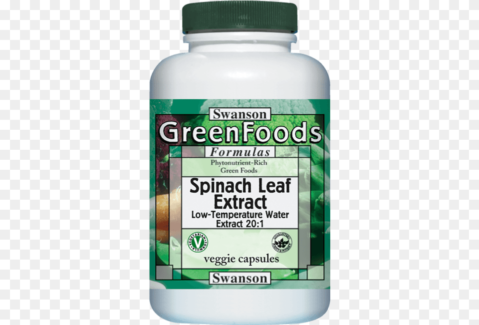 Swanson Spinach Leaf Extract 20 1 650 Mg 60 Veg Caps, Herbal, Herbs, Plant, Astragalus Free Png