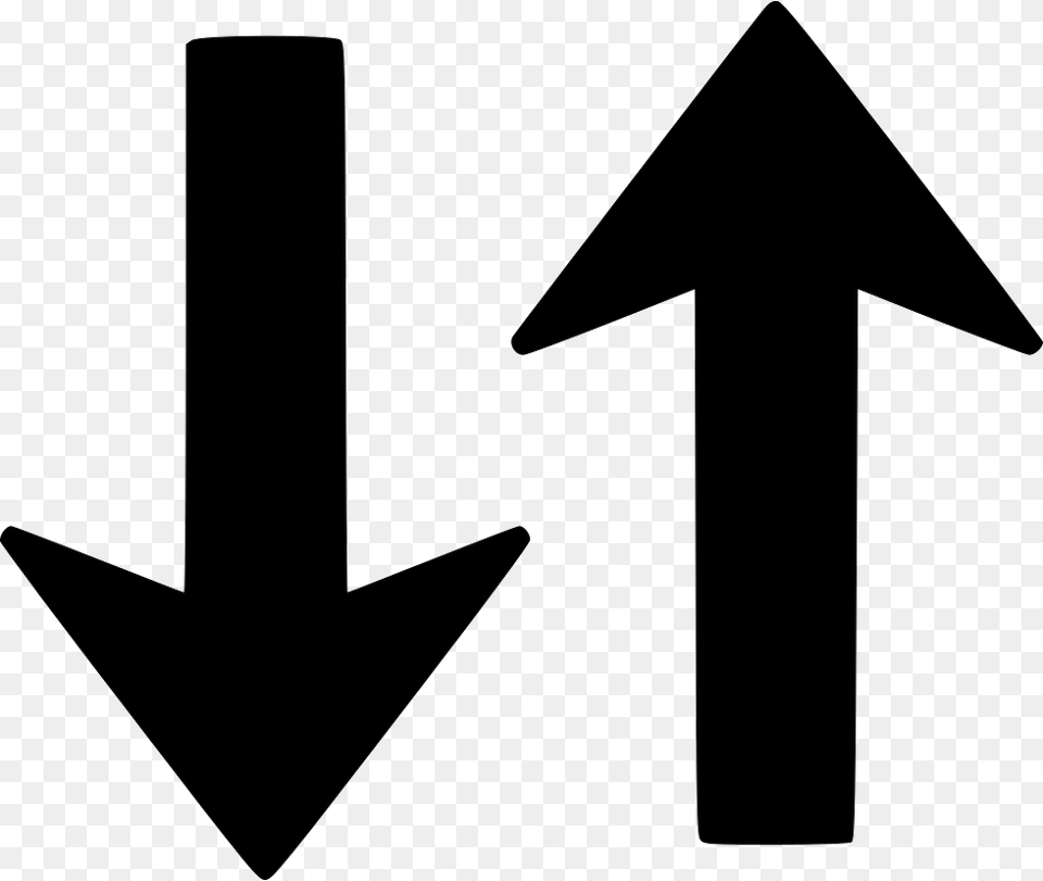 Swap Clipart Up And Down Arrow Arrows Pointing Up And Down, Symbol, Cross, Sign Png