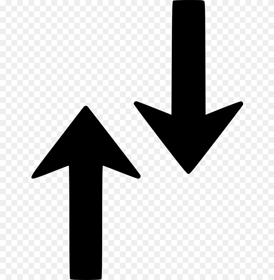 Swap Clipart Up And Down Arrow Sign, Symbol, Cross, Weapon Free Transparent Png