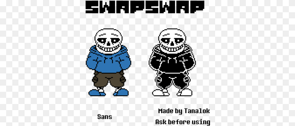 Swapswap Sans Sprite Another Update By Tanalok Undertale Tshirt White Color Drawstring Bag Whiteone, Animal, Bird, Outdoors, Nature Free Png