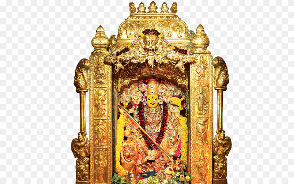 Swarna Kavachalakruta Durga Devi, Altar, Architecture, Building, Church Free Png Download