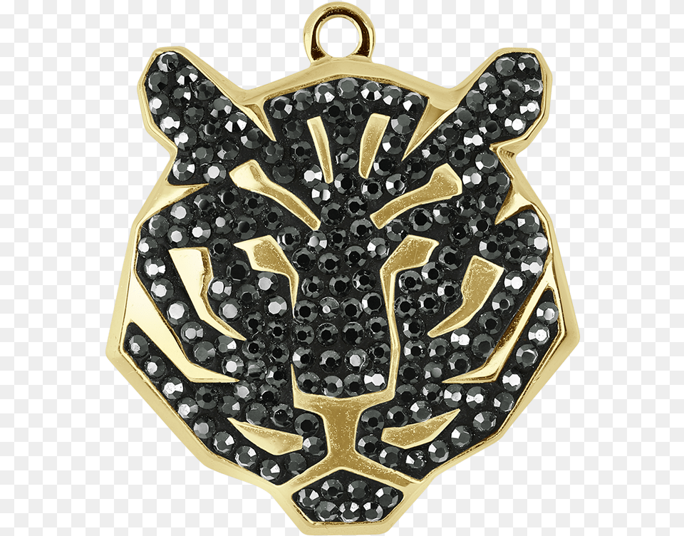 Swarovski Pave Tiger Pendant Goldjet Hematite, Accessories, Jewelry Free Transparent Png