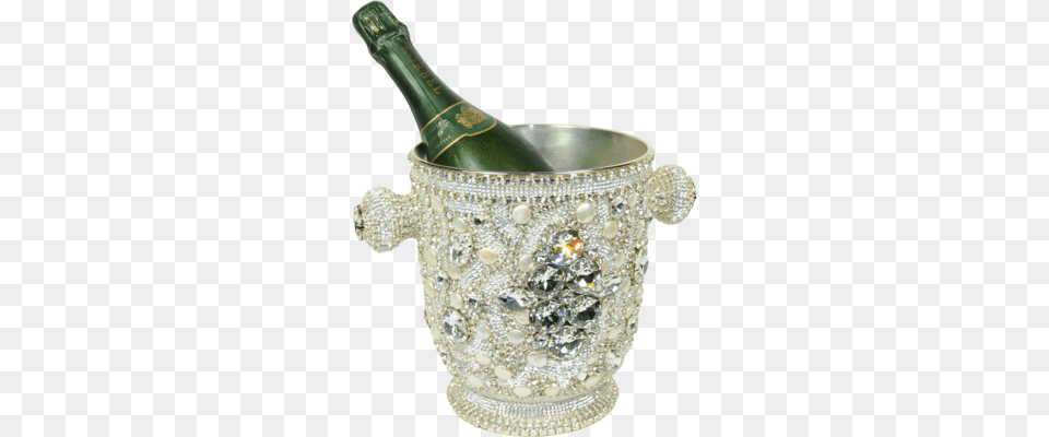 Swarovski Crystal Champagne Bucket Crystal Champagne, Glass, Chandelier, Lamp, Bottle Png Image