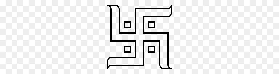 Swastika Icon, Gray Free Png