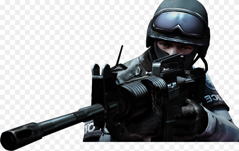 Swat, Weapon, Firearm, Person, Man Png