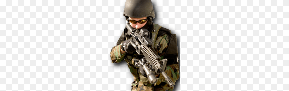 Swat, Weapon, Firearm, Rifle, Person Free Png Download
