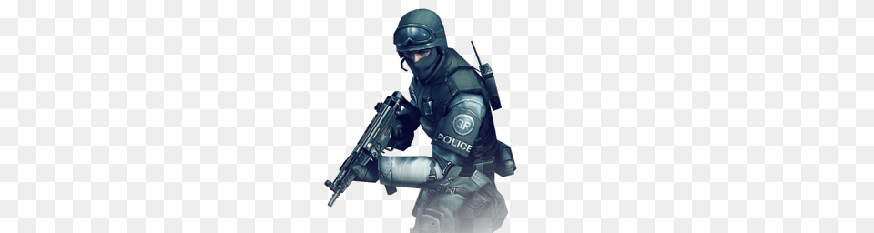 Swat, Gun, Weapon, Adult, Male Free Png