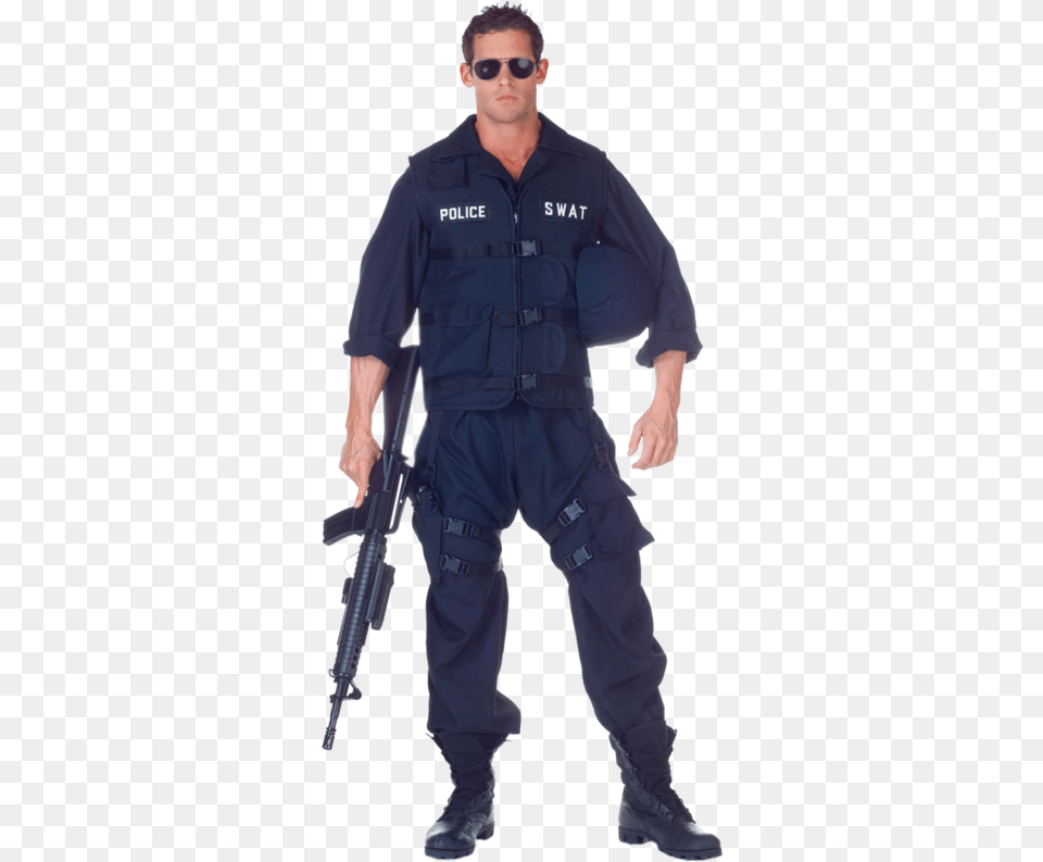 Swat, Gun, Weapon, Adult, Male Free Png Download