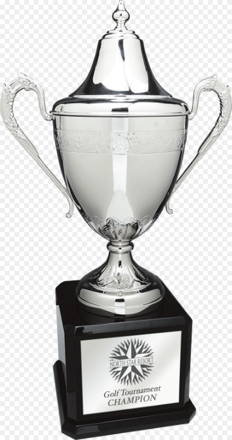 Swatkins Silver Hand Crafted Cup On Black Royal Piano Trophy Png Image