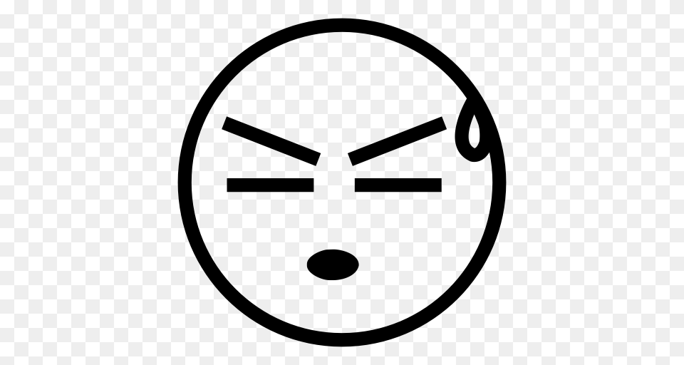 Sweat Cold Sweat Emoji Icon With And Vector Format For, Gray Free Transparent Png
