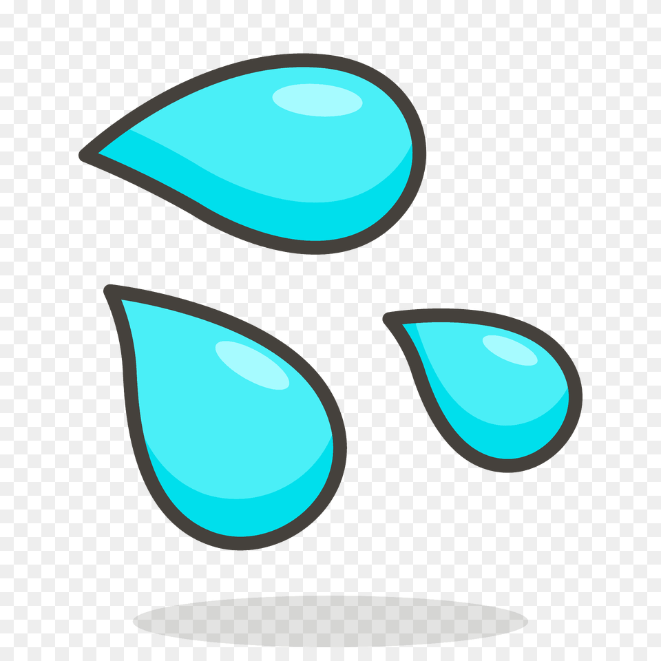 Sweat Droplets Emoji Clipart, Turquoise, Computer Hardware, Electronics, Hardware Free Png