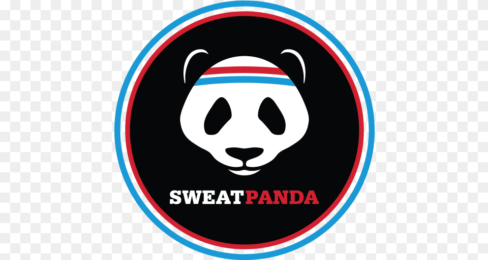 Sweat Panda Fitness Black Circle, Logo, Disk Free Transparent Png