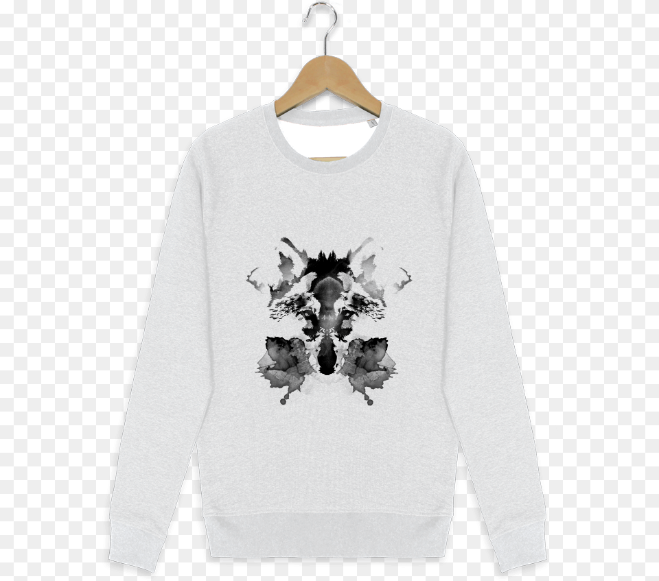 Sweat Shirt Stanley Stella Modle Seeks Rorschach Par Clothes Hanger, Sweatshirt, Clothing, Hoodie, Knitwear Free Png Download