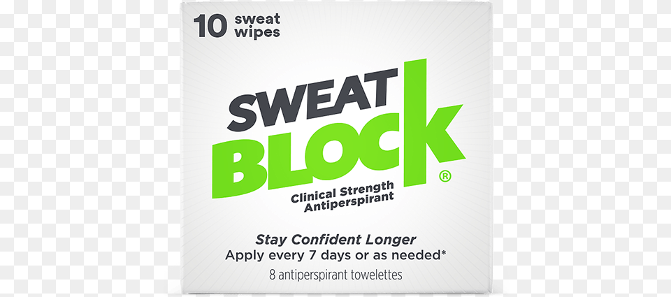 Sweatblock Antiperspirant Wipes For Excessive Sweating Sweat Block, Advertisement, Poster, Text Free Transparent Png