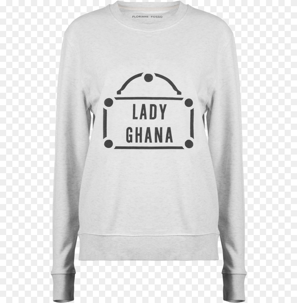 Sweater Blanc Lady Ghana Fosso Ghost, T-shirt, Clothing, Knitwear, Long Sleeve Free Png