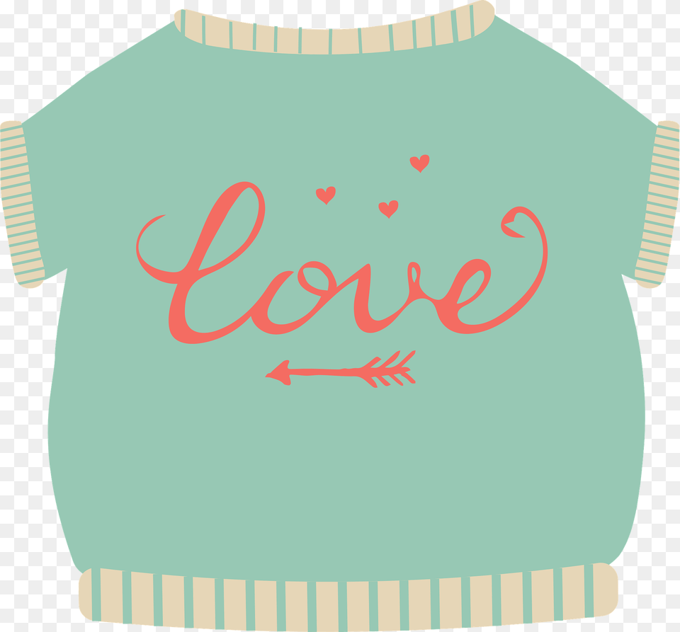 Sweater Love Clipart, Clothing, Shirt, T-shirt, Knitwear Free Transparent Png