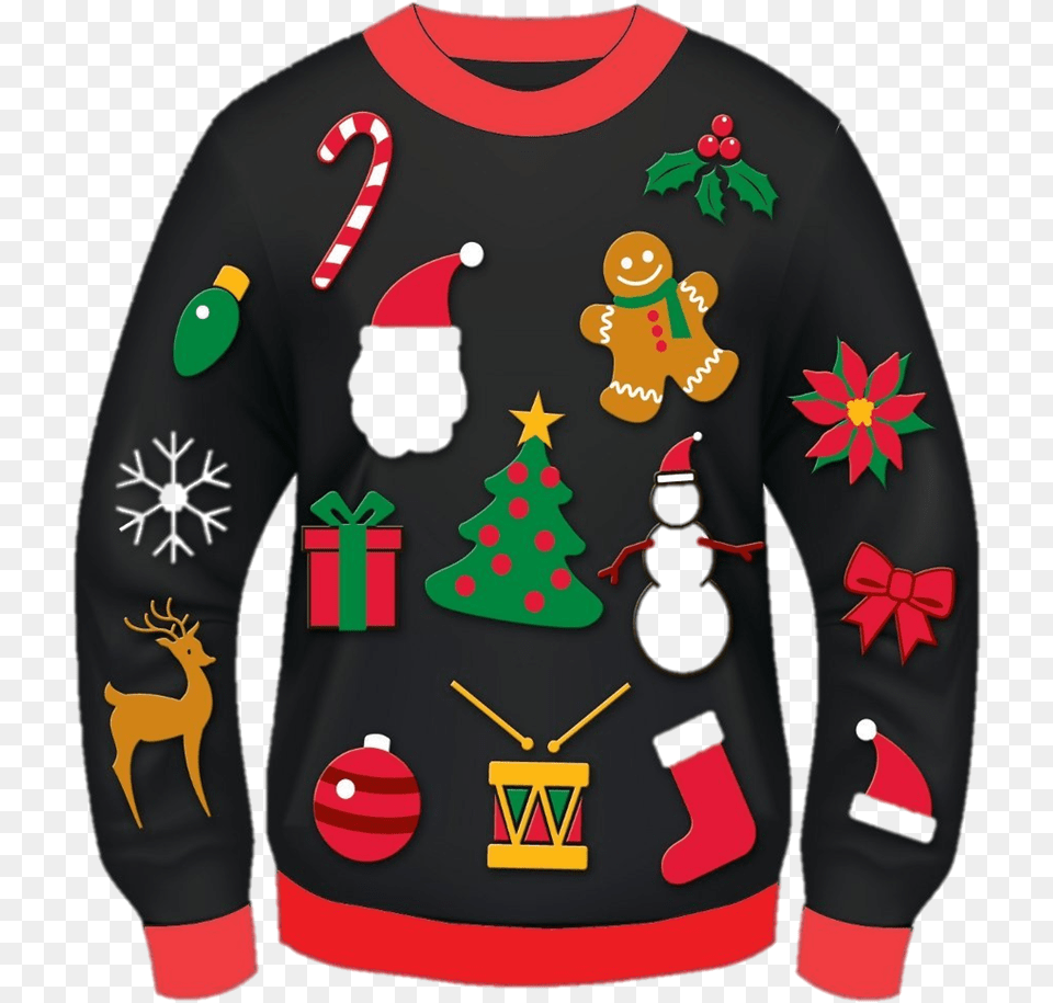 Sweater Photo Ugly Christmas Sweaters Clipart, Sweatshirt, Clothing, Knitwear, Sleeve Png Image