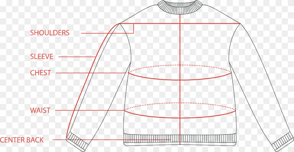 Sweater Size Guide Diagram, Chart, Plot, Measurements, Bow Png Image