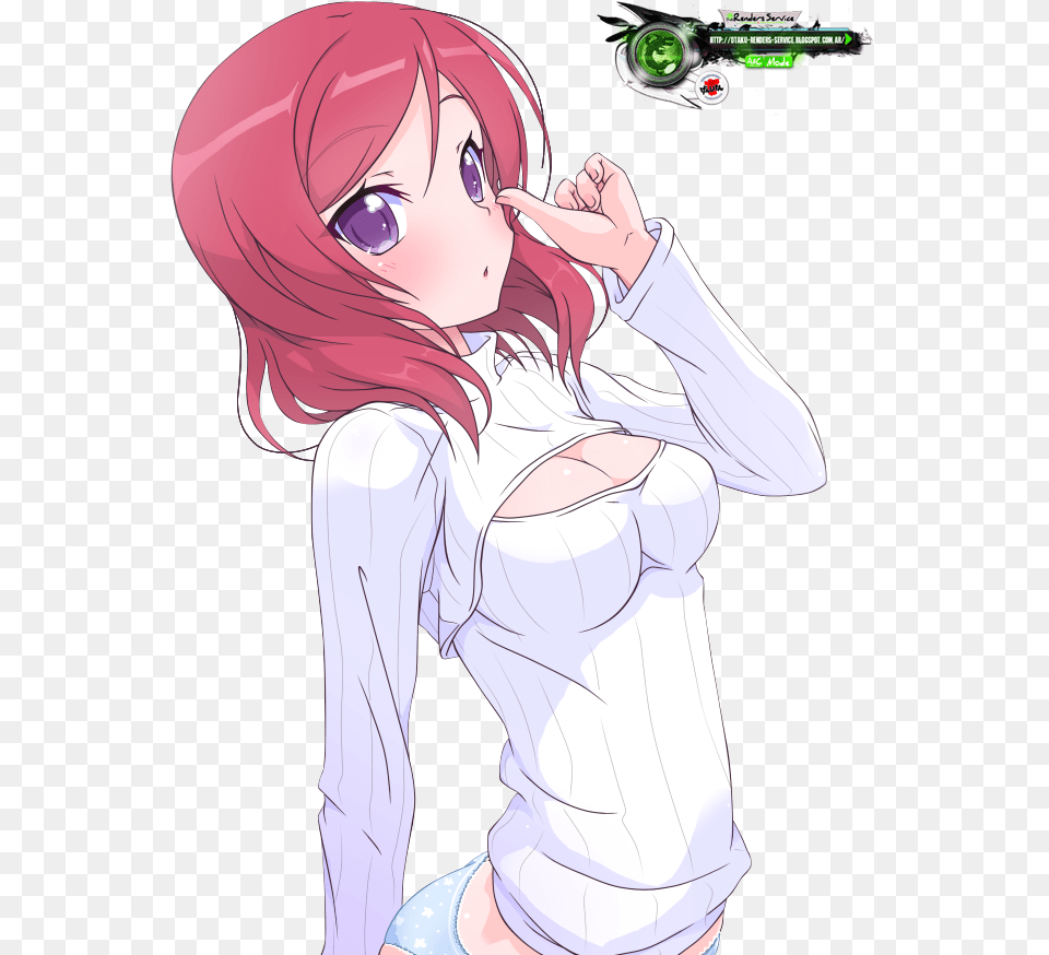 Sweater Turtleneck Anime Girl, Book, Comics, Publication, Manga Png Image