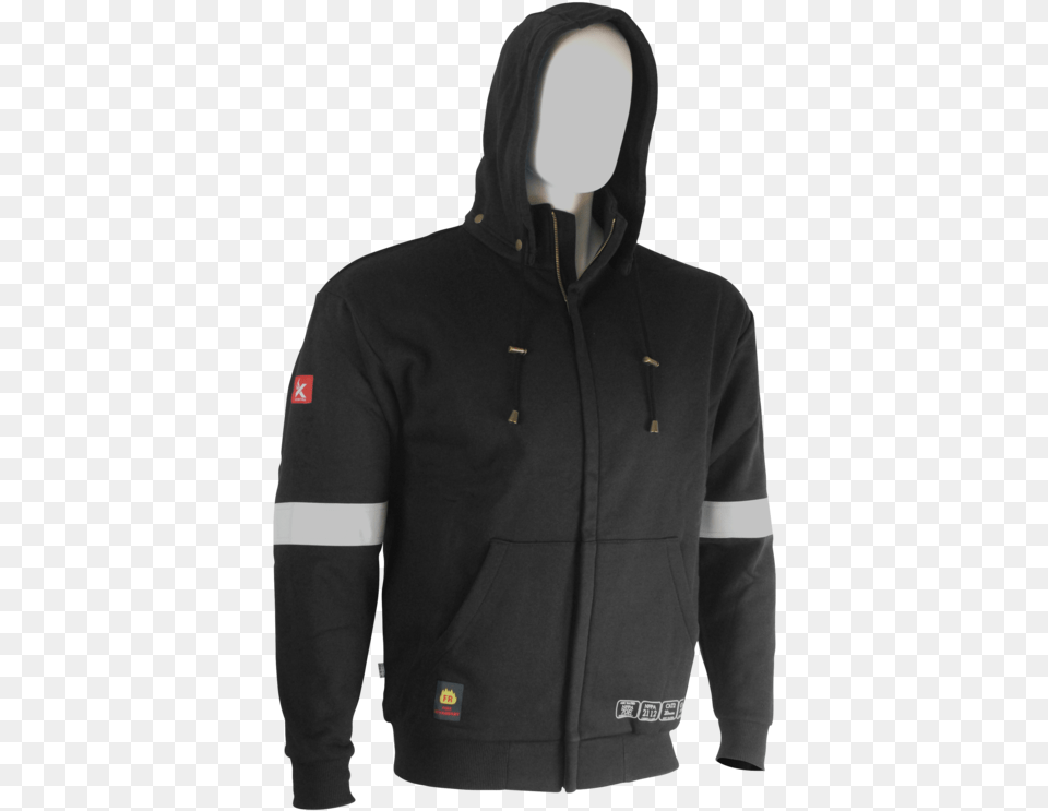 Sweatshirt Black With Zipper And Detachable Hood Fr Sweatshirt, Clothing, Coat, Hoodie, Jacket Free Transparent Png