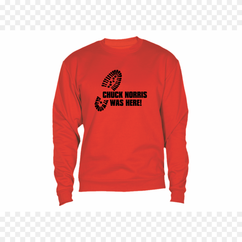 Sweatshirt Chuck Norris Was Here, Clothing, Knitwear, Long Sleeve, Sleeve Free Png