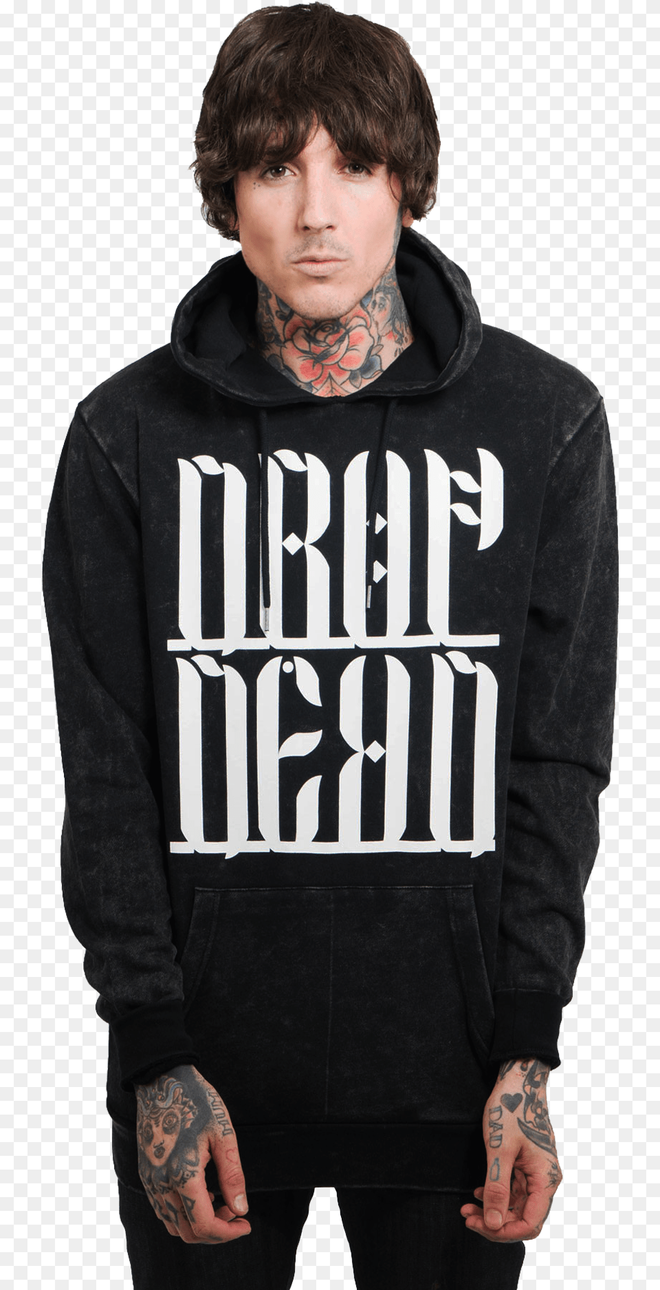 Sweatshirt Drop Dead, Tattoo, Clothing, Sweater, Skin Free Transparent Png