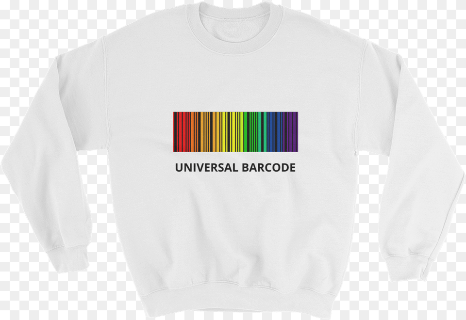 Sweatshirt Universal Barcode White, Clothing, Knitwear, Long Sleeve, Sleeve Free Png
