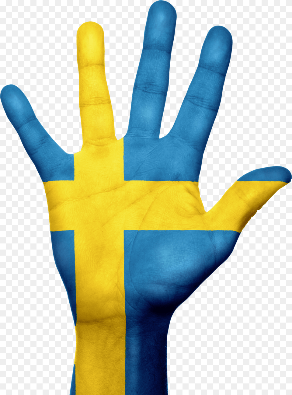 Sweden Flag Hand, Body Part, Clothing, Finger, Glove Free Png