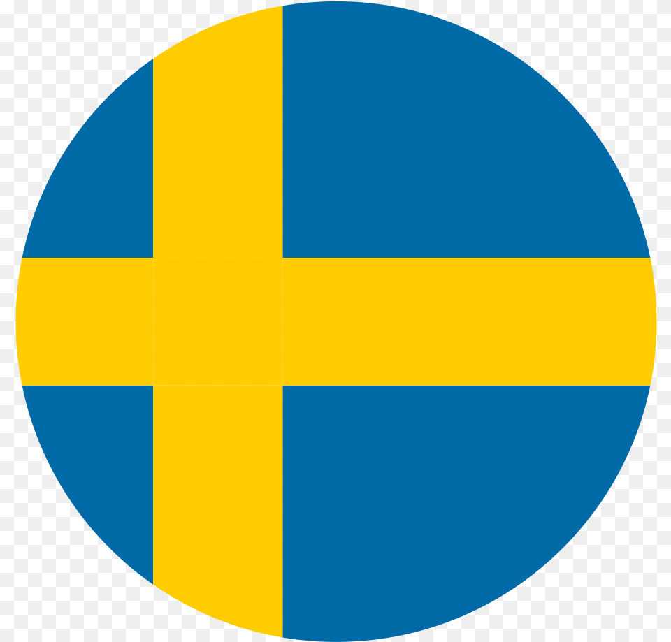 Sweden Flag Orb Icon Swedish Flag Circle, Cross, Symbol, Sphere, Logo Png Image
