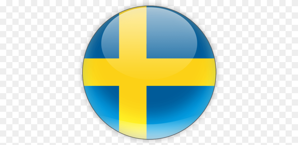 Sweden Flag Round Icon Sweden Round Flag, Sphere, Logo, Disk Png Image