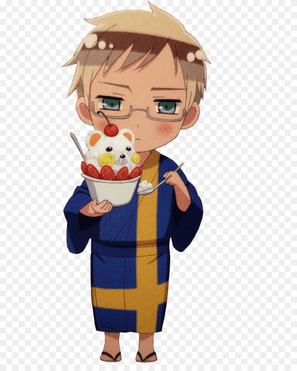 Sweden From Japanese Promotional Sticker Cartoon, Baby, Person, Cream, Dessert Png Image