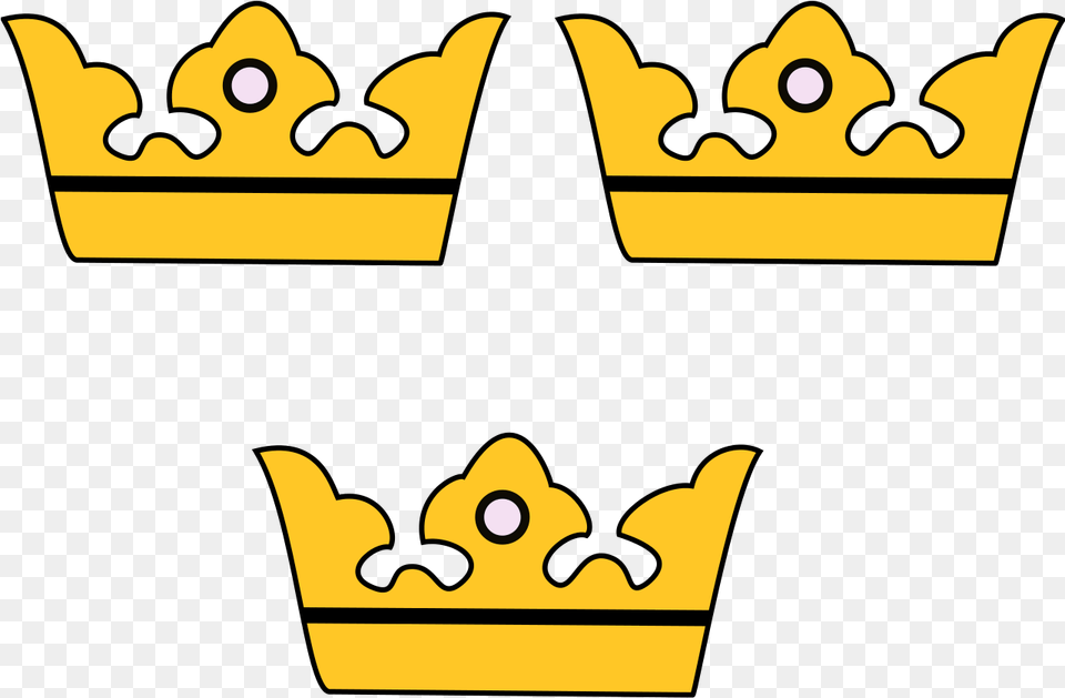Sweden Greater Arms Three Crowns Three Crowns Of Sweden, Accessories, Jewelry, Crown Free Png