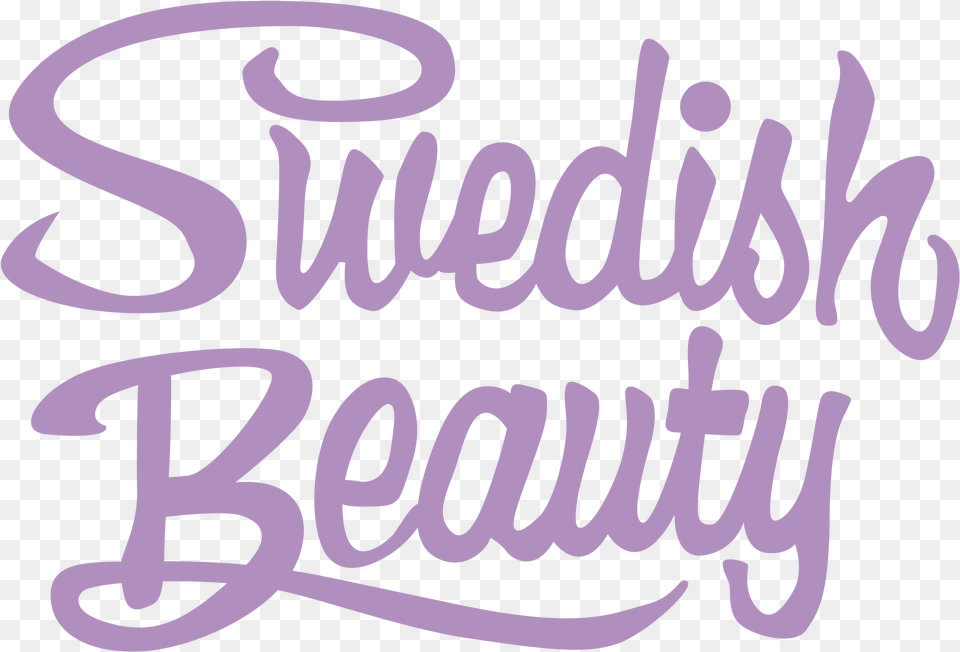 Swedish Beauty Logo Transparent, Calligraphy, Handwriting, Text Png