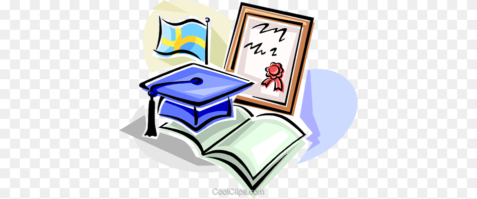 Swedish Graduation Hat Royalty Vector Clip Art Illustration, People, Person, Reading, Book Png Image