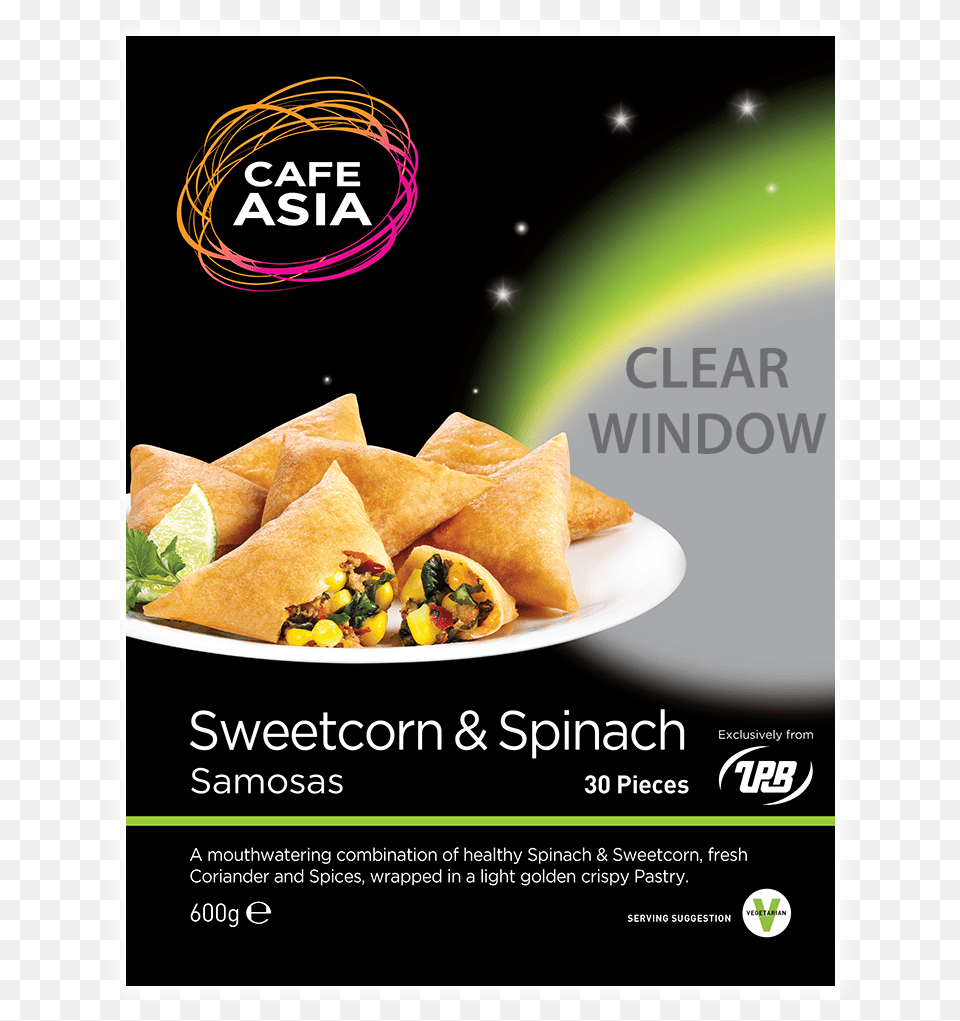 Sweencorn Amp Spinach Samosa Cafe Asia Spring Rolls, Advertisement, Poster Free Transparent Png
