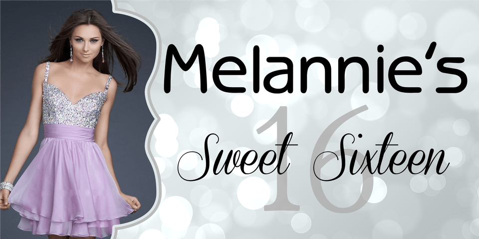 Sweet 16 Banners, Clothing, Dress, Evening Dress, Formal Wear Png Image