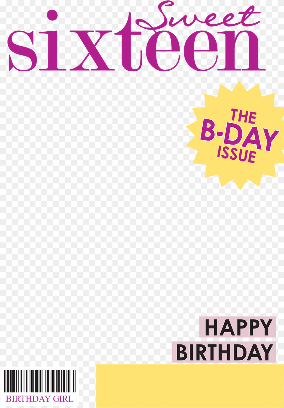 Sweet 16 Magazine Cover Birthday Card Free Greetings Helix, Book, Publication, Paper, Text Png