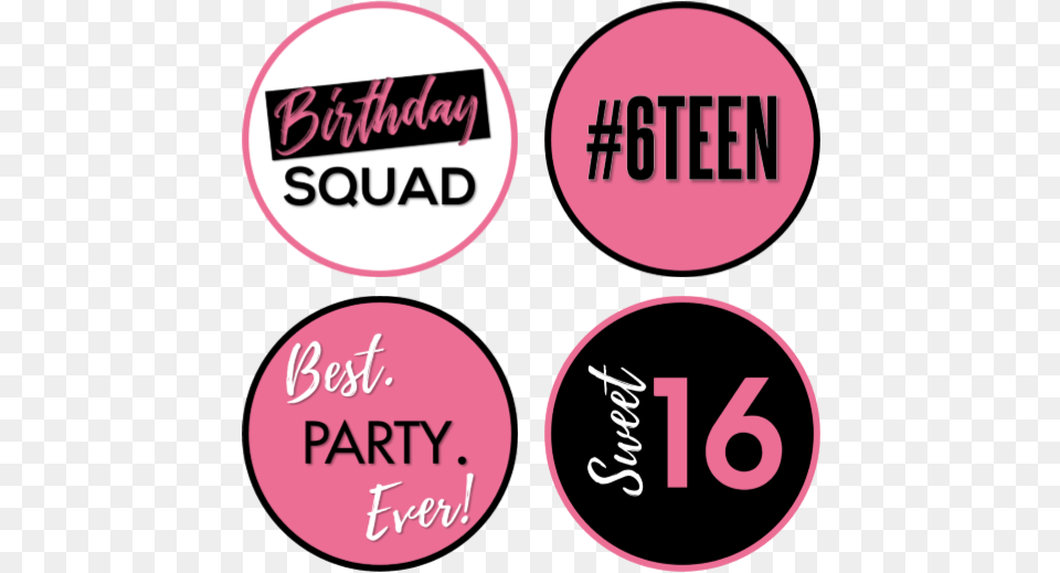 Sweet 16 Pack Circle, Sticker, Text, Symbol Free Png