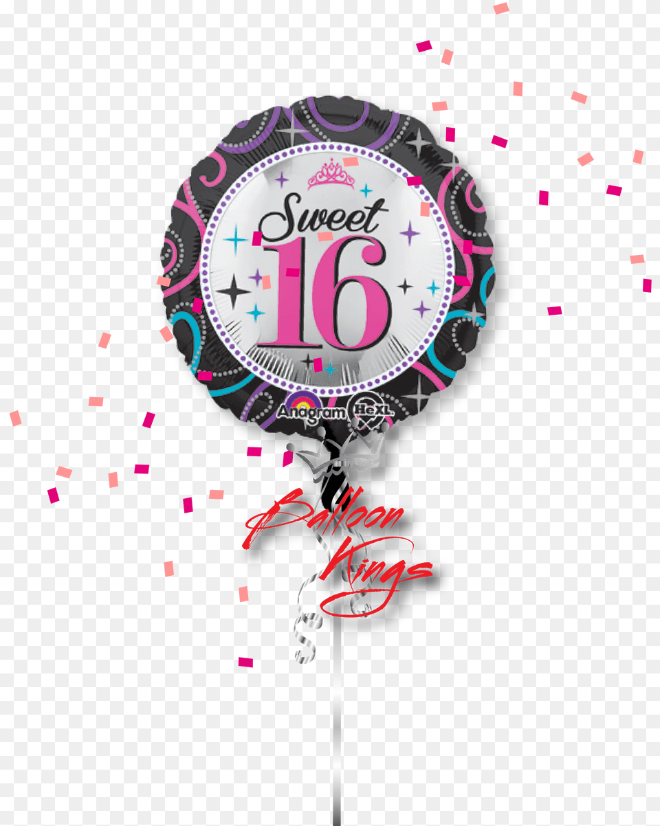Sweet 16 Round Sweet, Food, Sweets, Candy, Balloon Png Image