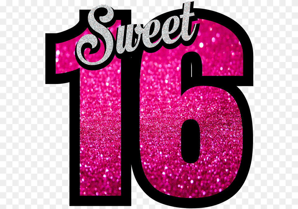 Sweet 16 Sweet, Glitter, Text Free Transparent Png