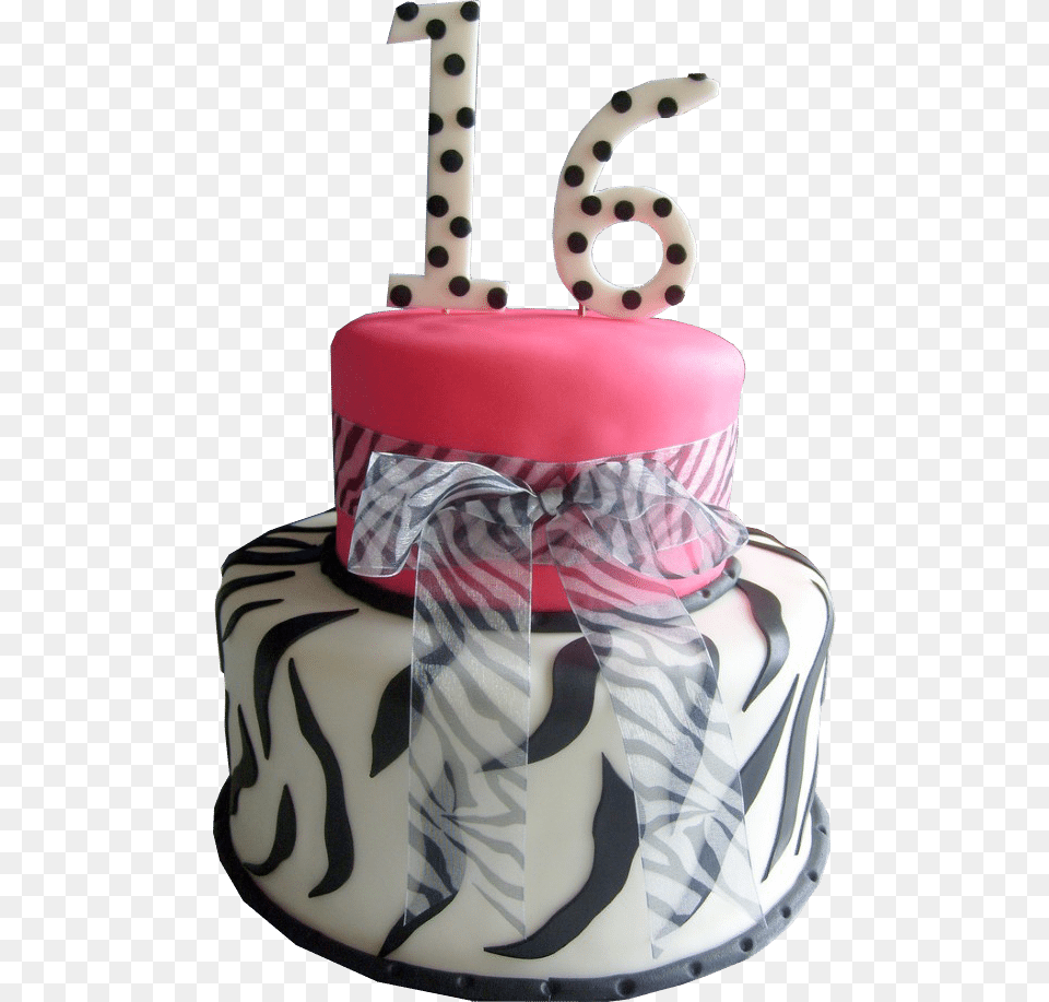 Sweet 16 Zebra Cakes, Birthday Cake, Cake, Cream, Dessert Png Image