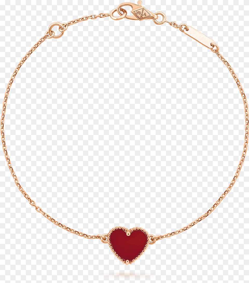 Sweet Alhambra Heart Bracelet Van Cleef Bracelet Rose Gold, Accessories, Jewelry, Necklace Png Image