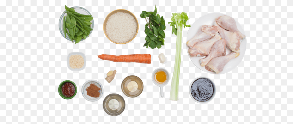 Sweet Amp Sour Bbq Drumsticks With Snow Pea Carrot Amp Chicken Meat, Food, Lunch, Meal, Herbs Free Transparent Png