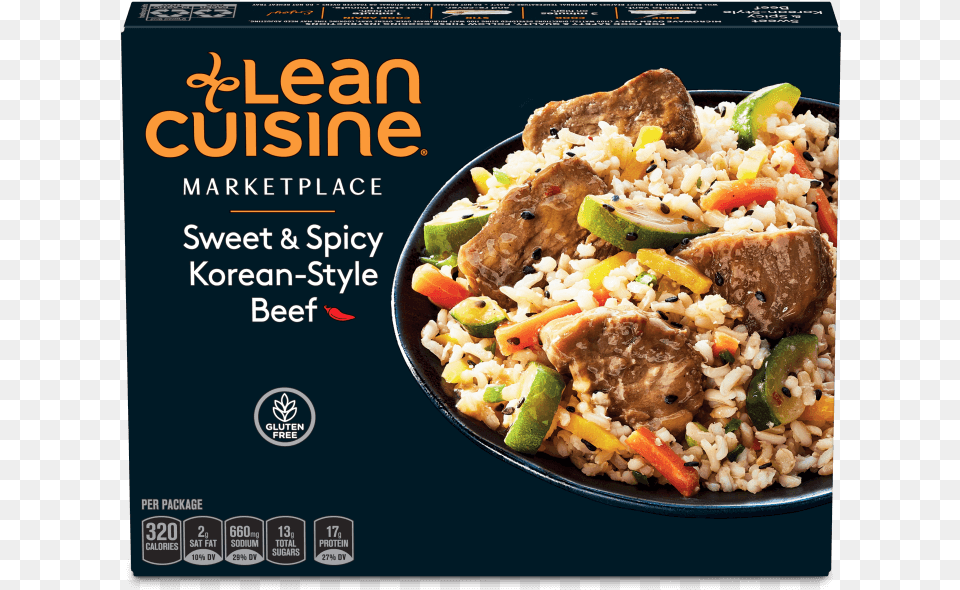 Sweet Amp Spicy Korean Style Beef Image Lean Cuisine Sweet And Spicy Korean Style Beef, Food, Lunch, Meal, Advertisement Free Png