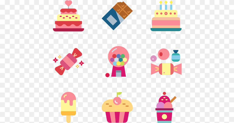Sweet And Candies Dulces Vector, Birthday Cake, Cake, Cream, Dessert Png Image