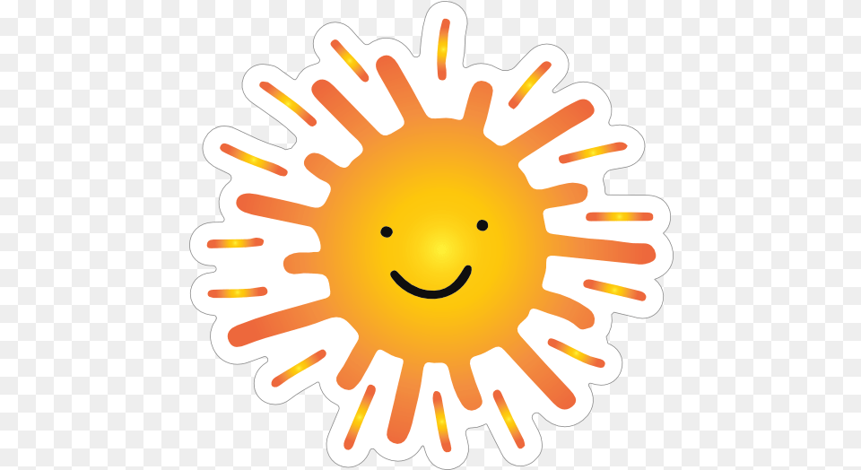 Sweet And Happy Sun Sticker Smiley, Daisy, Flower, Plant, Outdoors Png Image