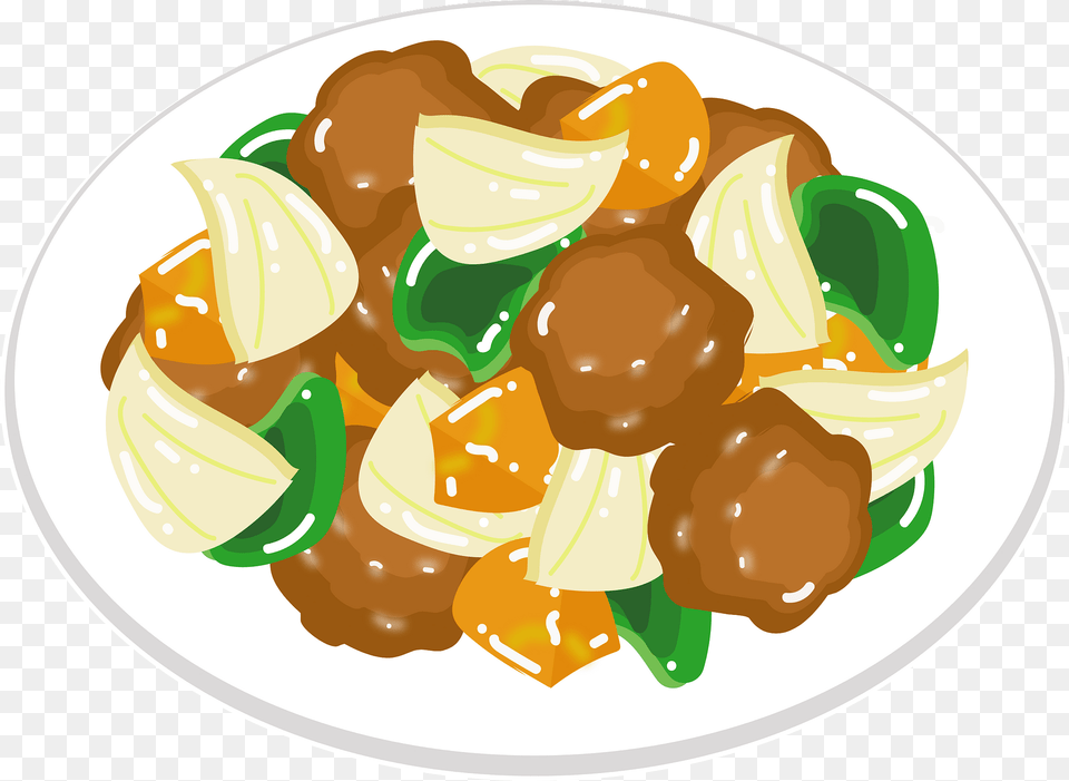 Sweet And Sour Pork Clipart, Food, Meal, Dish, Birthday Cake Png Image